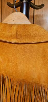 Vintage fringe Leather Jacket Pheonix Western Wear Medium