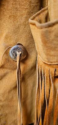 Vintage fringe Leather Jacket Pheonix Western Wear Medium