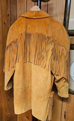 Vintage fringe Leather Jacket Pheonix Western Wear Medium