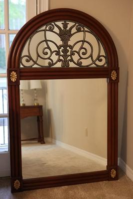 Large Round Top Wall Mirror