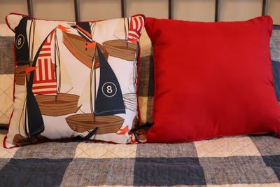 Two Nautical Decorative Throw Pillows