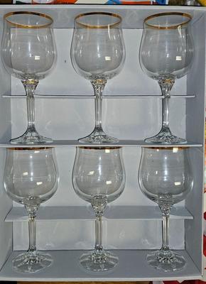 Geneve Bohemia Stemware Bar Glasses 5 styles set of 6 (30 glasses total)