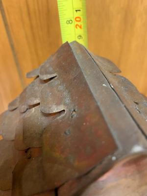 Vintage Copper Sheet Metal Table Sculpture, Wishing Well