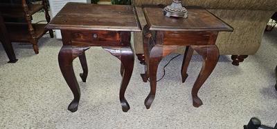2 small antique side tables