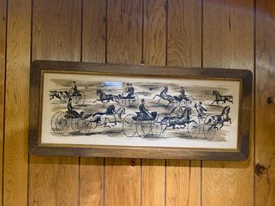 Framed horses and carriages print