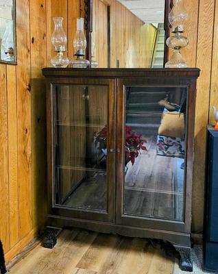 Antique cabinet with glass doors