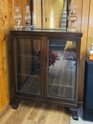 Antique cabinet with glass doors