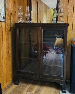 Antique cabinet with glass doors