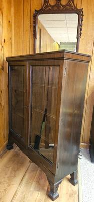 Antique cabinet with glass doors
