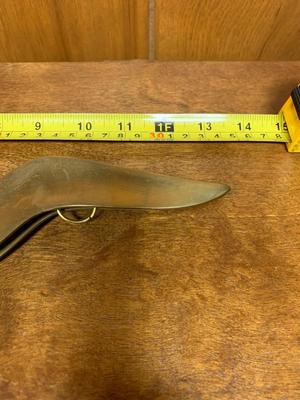 2 vintage MCM brass wall art, flying gulls 14" long