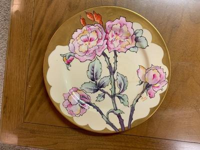 Vintage Limoges Peony plate 10