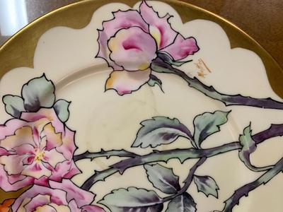 Vintage Limoges Peony plate 10"