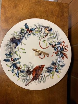 Lenox Winter Greetings Handled Server Plate