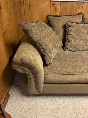 H.M. pillowback sofa with rolled arms 95