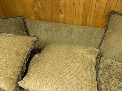 H.M. pillowback sofa with rolled arms 95" long