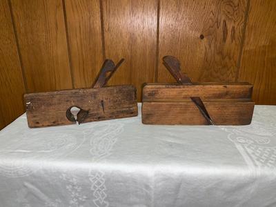 Vintage pair of wood block planers
