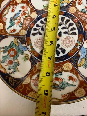 Vintage Japanese Porcelain Gold Imari Hand Painted Plate