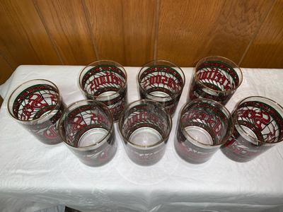 Vintage Mid Century Houze â€œSeasons Greetingsâ€ Lowball Glasses
