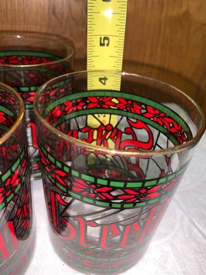 Vintage Mid Century Houze â€œSeasons Greetingsâ€ Lowball Glasses