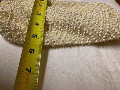 White Vintage beaded Evening bag