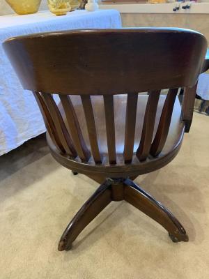 Banker's Rolling Office Chair Vintage