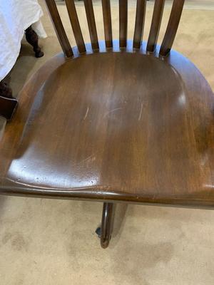 Banker's Rolling Office Chair Vintage