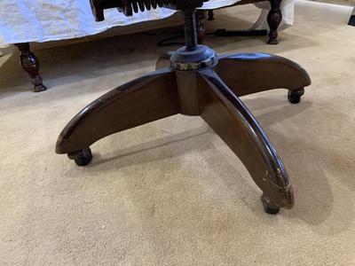 Banker's Rolling Office Chair Vintage