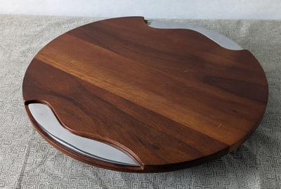 Nambe Cheese Board with Knife and Spreader