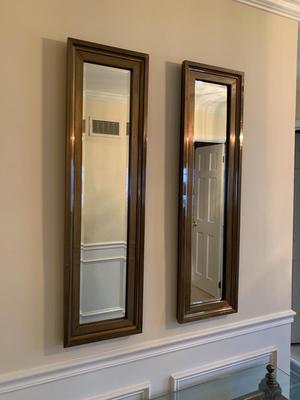 QUALITY HEAVY BRASS FRAME BEVELED WALL MIRROR