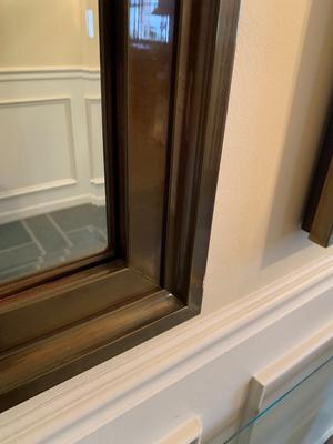 QUALITY HEAVY BRASS FRAME BEVELED WALL MIRROR
