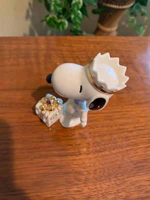 Lenox Snoopy's Birthday Surprise Figurine