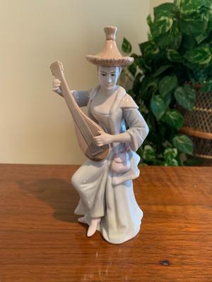 KPM Berlin Antique Woman with Mandolin