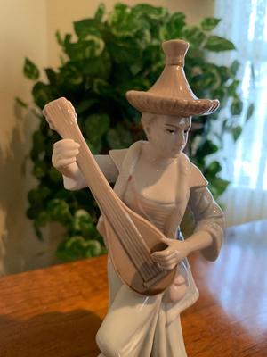 KPM Berlin Antique Woman with Mandolin
