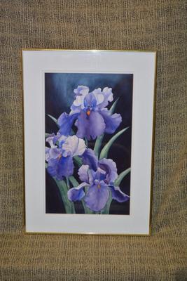 Jewel Yoder Hertzler Original Watercolor Painting 26.25"x18.25" Signed