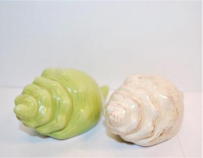 Snail Shells Set - One Lime Green + One White 2