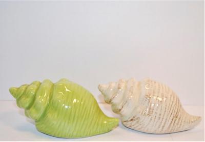 Snail Shells Set - One Lime Green + One White 2
