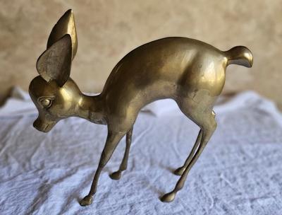Vintage Brass deer, fawn