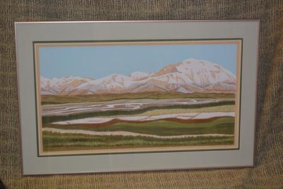 Alaskan Artist Ree Nancarrow "Denali" Print 1983 Framed Matted & Signed 183/195