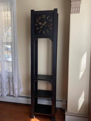 LOT 32: Vintage Mission Style Grandfather Long Case Clock