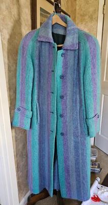 Vintage Handwoven Mohair Coat Wicklow Ireland Avoca size M
