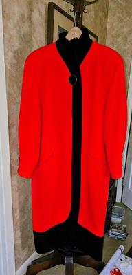 Red and Black Ilie Wacs coat