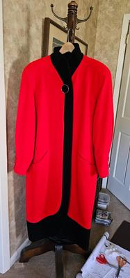 Red and Black Ilie Wacs coat
