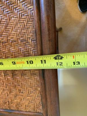 Bamboo and Rattan top plant stand Boho Chich