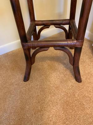Bamboo and Rattan top plant stand Boho Chich