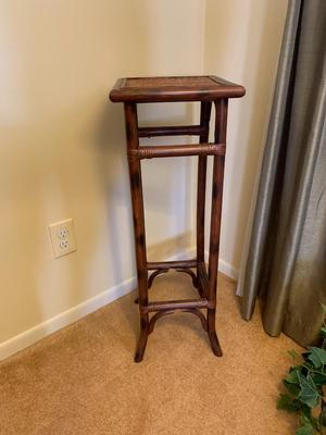 Bamboo and Rattan top plant stand Boho Chich