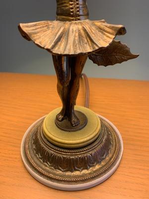 Small brass dancer figure lamp Little ballerina