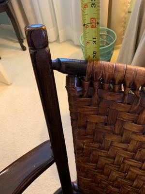 Old Hickory American Provincial Paddle Arm Lounge Chair