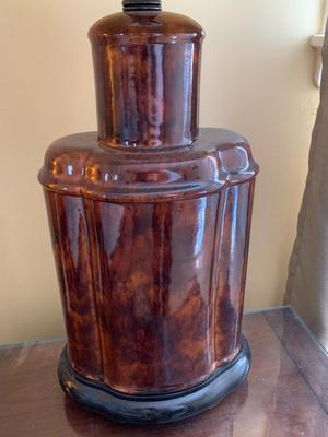 Frederick Cooper Style MCM Asian stylized ceramic lamps Mid-century Modern