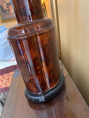Frederick Cooper Style MCM Asian stylized ceramic lamps Mid-century Modern