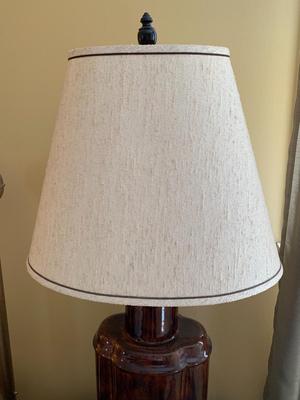 Frederick Cooper Style MCM Asian stylized ceramic lamps Mid-century Modern
